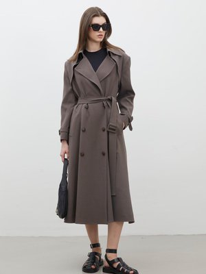 Parıs Oversıze Kruvaze Trençkot Vizon Parıs Oversıze Kruvaze Trençkot Vizon