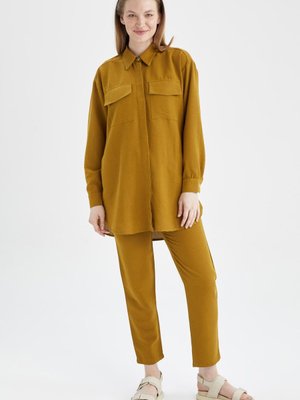 Regular Fit Keten Karışımlı Casual Pantolon Y8278az22hs