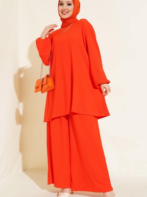 Turuncu Tunik Pantolon Alt Üst Takım Turuncu Tunik Pantolon Alt Üst Takım