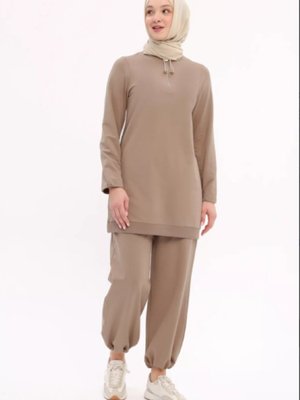 Pamuklu Fermuarlı Eşofman Takımı