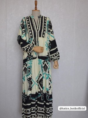 Etnik Desenli Elbise