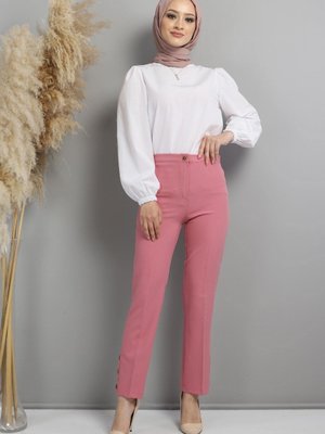 Kumaş Pantolon Pembe Kumaş Pantolon Pembe