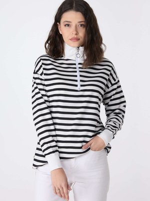 Sıyah Çizgili Sweat Sıyah Çizgili Sweat