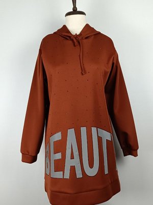Kapüşonlu Dalgıç Sweatshirt Kiremit Kapüşonlu Dalgıç Sweatshirt Kiremit