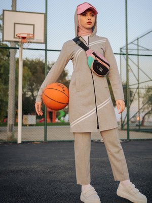 Grı Tunik + Pantolon