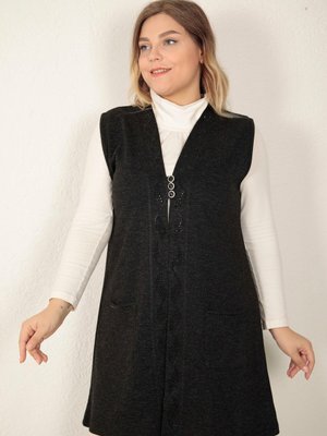 Ecrin Kumaş Kışlık Şık Anne Yelek