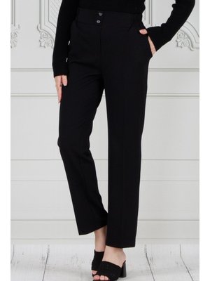 Siyah Cepli Dar Paça Pantolon