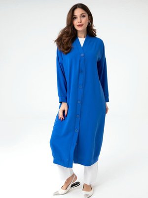 Saks Düğmeli Basic Ceket