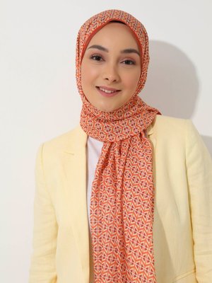 Vintage Özel Tasarım Pamuksu Şal Cok Renkli