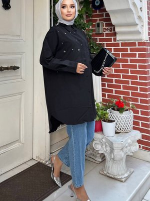 Taşlı Kadın Tunik Gömlek