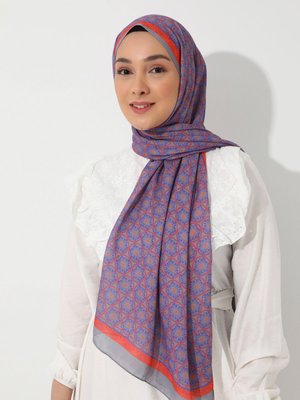 Vintage Özel Tasarım Pamuksu Şal Cok Renkli