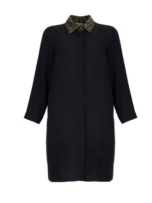 Yaka Ve Arkası Desenli Tunik