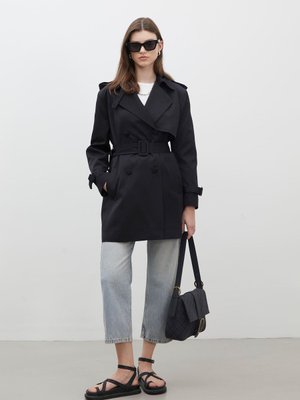 Chelsea Kruvaze Trençkot Siyah Chelsea Kruvaze Trençkot Siyah