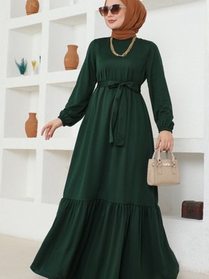 Zümrüt Kemerli Mira Elbise