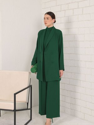 Koyu Zümrüt Ceketli Tulum Koyu Zümrüt Ceketli Tulum