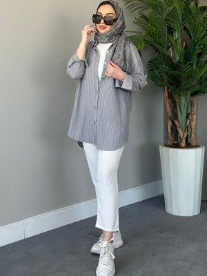 Neva Gömlek Gri Neva Gömlek Gri