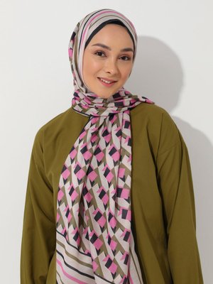 Vintage Özel Tasarım Pamuksu Şal Cok Renkli