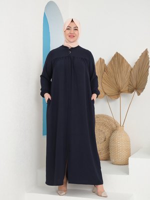 Robalı Mevlana Kesim Günlük Ferace Lacivert