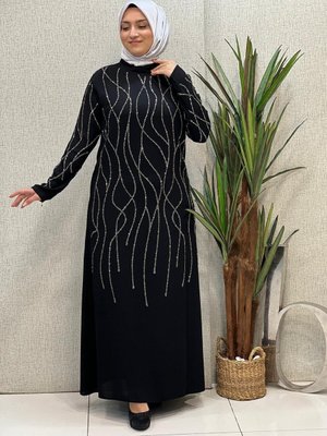 Lüx Taşlı Krep Abiye Elbise Lüx Taşlı Krep Abiye Elbise