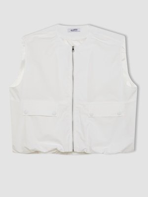 Poplin Fermuarlı Yelek C8839ax24sm