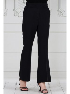 Siyah İspanyol Paça Pantolon