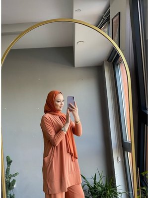 Harika Sandy Pantolonlu Cep Detaylı İkili Takım