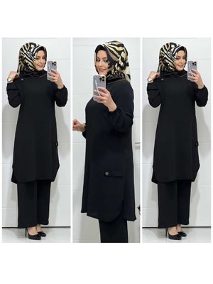 K35 Siyah Pantolon Tunik Takım