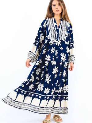 Prive Fulya Viskon Maksi Boy Uzun Yazlık Elbise