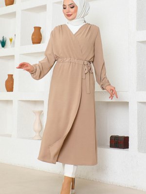 Kadın Aerobin Bağlamalı Hırka Tesettür Kap