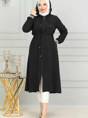 Kadın Kapişonlu Kol Ribanalı Aerobin Tesettür Kap