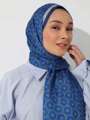 Vintage Özel Tasarım Pamuksu Şal Cok Renkli