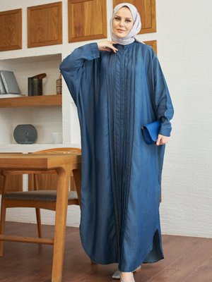 Koyu Mavi Denim Abaya Koyu Mavi Denim Abaya