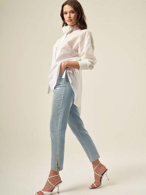 Mascara Metalik Baskılı Pantolon