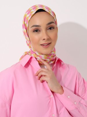 Vintage Özel Tasarım Pamuksu Eşarp Cok Renkli