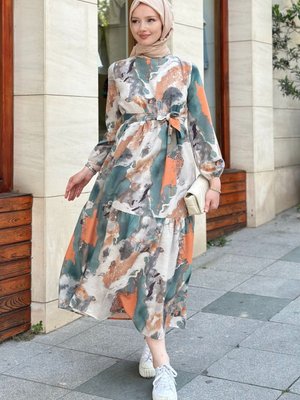 Flesya Yeşil Elbise