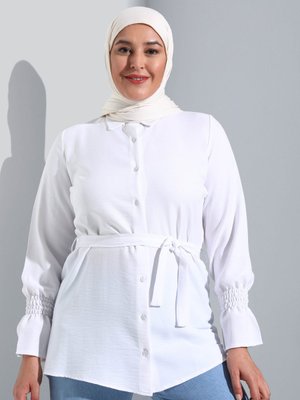 Beyaz Büyük Beden Tunik Beyaz Büyük Beden Tunik