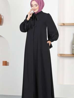 Fular Yakalı Ferace Fular Yakalı Ferace