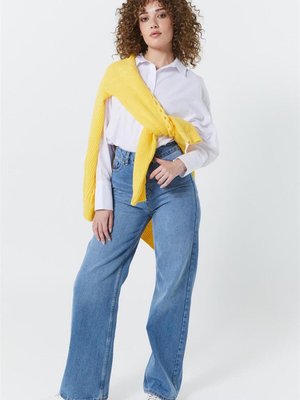 Zincir Desen Sarı Hırka