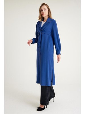 İndigo Erkek Yaka Önden Bağlamalı Astarsız Kap