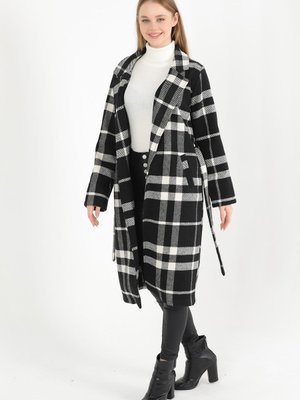 Ekose Kemerli Astarsız Kaban Ekose Kemerli Astarsız Kaban