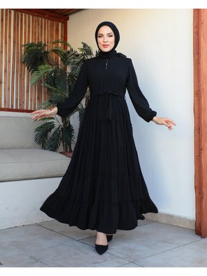 Katlı Büzgülü Ferace Katlı Büzgülü Ferace