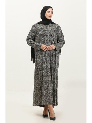 Lacivert 4470b Adile Büyük Beden Desenli Viskon Elbise Lacivert 4470b Adile Büyük Beden Desenli Viskon Elbise