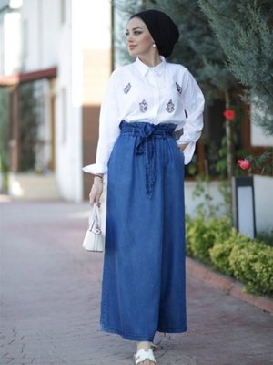 Beli Lastikli Pantolon Etek