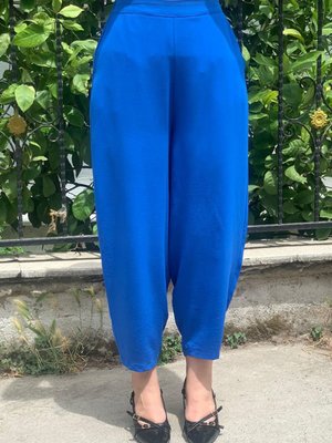 Mavi Cepli Şalvar Pantolon Mavi Cepli Şalvar Pantolon