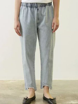 Koyu Buz Mavi Paça U Taş Jean