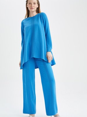 Regular Fit Geniş Paça Keten Karışımlı Pantolon Y8267az22sm