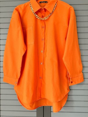 Önü Çıkarılabilir Zincir Detaylı Cepli Yazlık Şık Oversize Gömlek Tunik