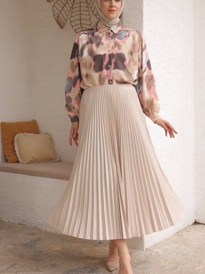 Piliseli Etek Taş Rengi