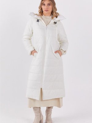 Dik Yakalı Anorak Beyaz Mont Dik Yakalı Anorak Beyaz Mont