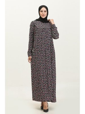 Adelya Büyük Beden Desenli Viskon Elbise Adelya Büyük Beden Desenli Viskon Elbise
